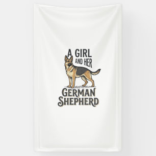 Banderoles Chemise de fille de berger allemand Design pour am