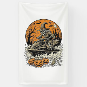 Banderoles Chemise de jet ski Halloween sorcière squelette vi