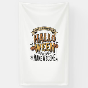 Banderoles Chemise de scène Halloween Gravure vintage Citroui