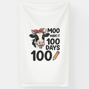 Banderoles Chemise de vache 100 jours Gravure vintage design