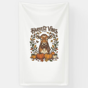 Banderoles Chemise de veau d'automne Gravure vintage Moisson