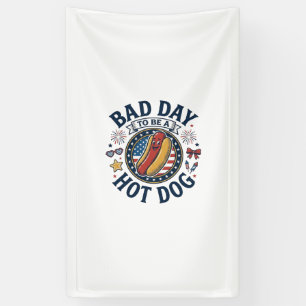 Banderoles Chemise drôle de mauvais jour de hot dog patriotiq