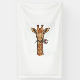 Banderoles Chemise Girafe Gravée Vintage Avec Fleurs_1