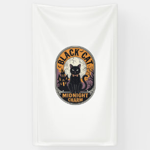 Banderoles Chemise Halloween Chat Noir Vintage Charme de Minu
