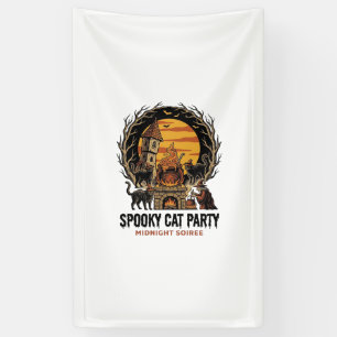 Banderoles Chemise Halloween Gravure Vintage Fête de Chat Eff