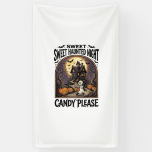 Banderoles Chemise Halloween Vintage Candy Night Maison Hanté