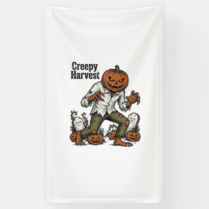 Banderoles Chemise Halloween Vintage Monstre Tête de Citrouil