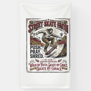 Banderoles Chemise Jésus skate longboard chrétien