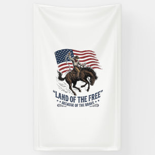 Banderoles Chemise occidentale terre libre cowboy patriotique