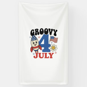 Banderoles Chemise patriotique de fusée Groovy 4 juillet Desi