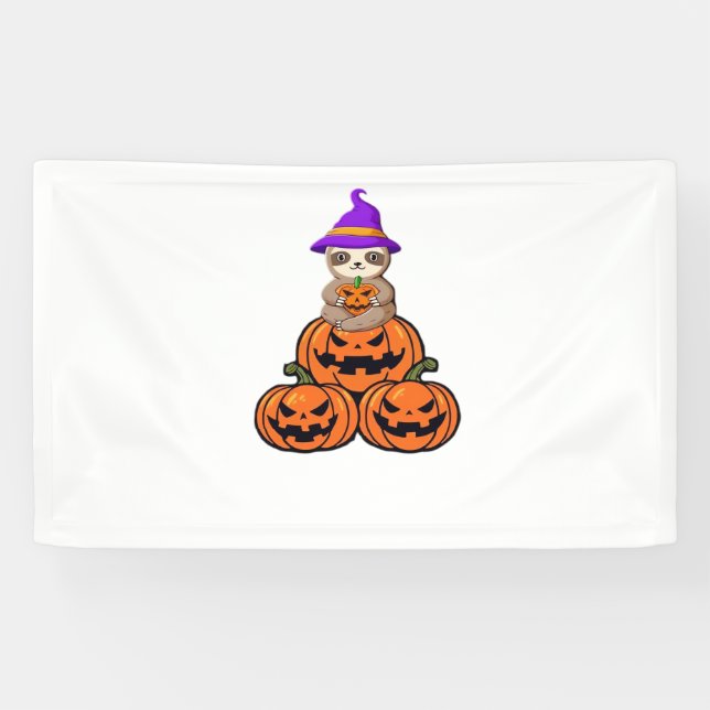 Banderoles Chemise T-Shirt Premium Sloth Halloween (Horizontal)
