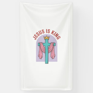 Banderoles Chemise Vintage Christian T-Shir Jésus Est Roi Cou