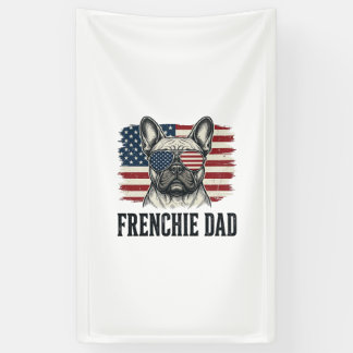 Banderoles Chemise Vintage Frenchie Dad Bulldog Patriotique_1