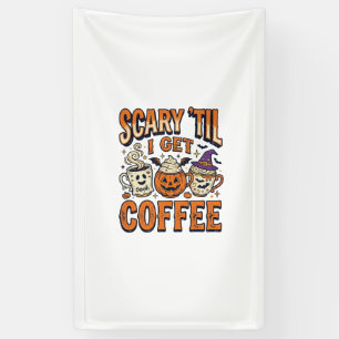 Banderoles Chemise vintage Halloween Café Épouvantable jusqu'