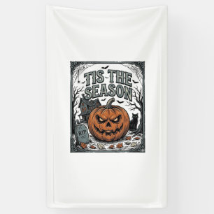 Banderoles Chemise Vintage Halloween Citrouille Chat C'est La