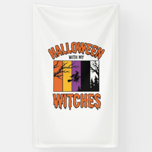 Banderoles Chemise Vintage Halloween Sorcières Balai de Sorci