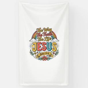 Banderoles Chemise Vintage Jésus Le Chemin Vérité Vie