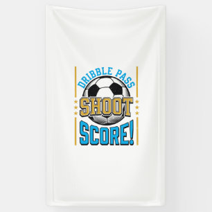 Banderoles Chemise Vintage Soccer Dribble Pass Shoot Score De