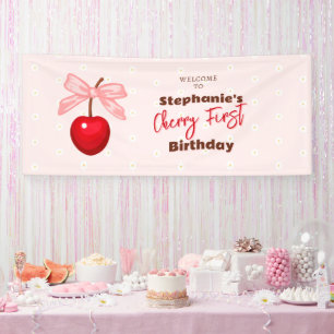 Banderoles Cherry Sweet Anniversaire