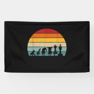 Banderoles Chess Evolution Cadeau Vintage Rétro Pour Un Échec