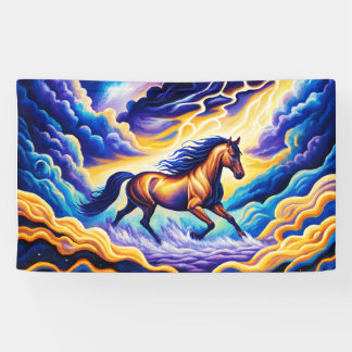 Banderoles cheval sur les nuages