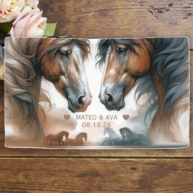 Banderoles Chevaux spéciaux Mariage Brown (Créateur téléchargé)