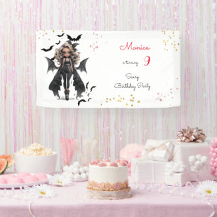 Banderoles Chic glam gothique effrayant fille fête d'annivers