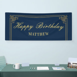 Banderoles Chic Marine et Gatsby en Or