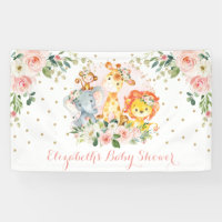 Chic Safari Jungle Animaux Blush Floral Baby Girl