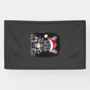 Banderoles Chien de Noël Bouledogue Français Xmas Frenchie Ho