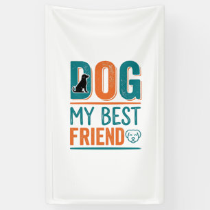 Banderoles Chien Mon Meilleur Ami Vintage Conception de Chemi