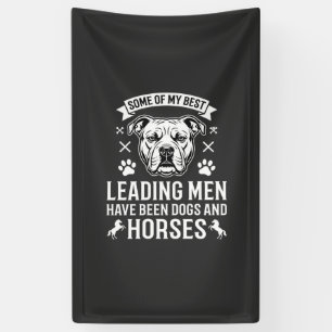Banderoles Chiens et chevaux menant les hommes