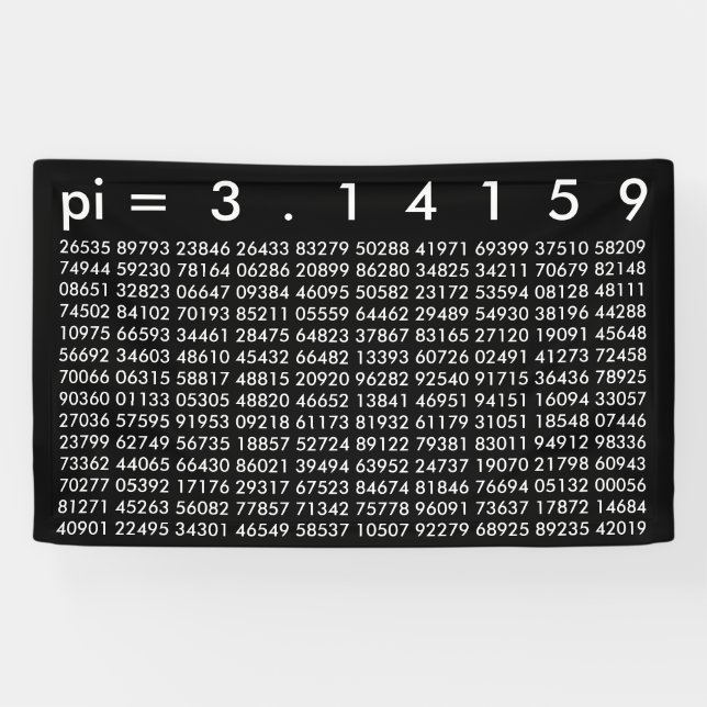 Banderoles chiffres blancs noirs de jour de la Science pi de (Horizontal)
