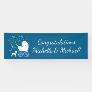 Banderoles Chihuahua Baby shower Blue Boy Chig