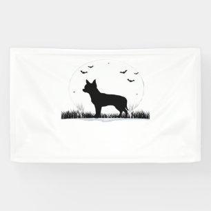 Banderoles Chihuahua Chien - Halloween Moon Silhouette Classi