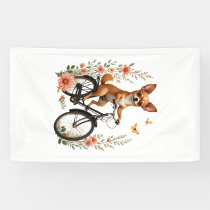 Banderoles Chihuahua Vélo Bicyclette Chien Cyclisme