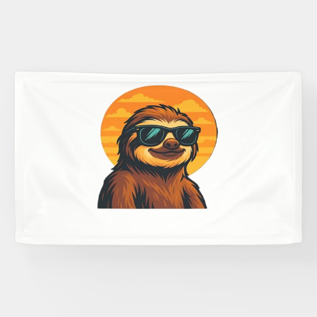 Banderoles Chill Slots avec lunettes de soleil - Retro Sunset (Horizontal)