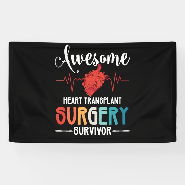 Banderoles Chirurgie de greffe cardiaque survivant (Horizontal)