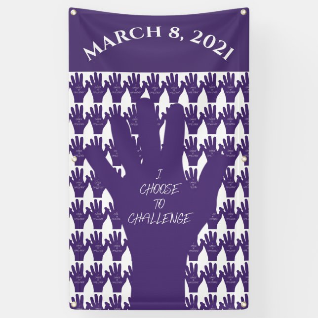 Banderoles Choisir de contester le 8 mars Journée des femmes  (Vertical)