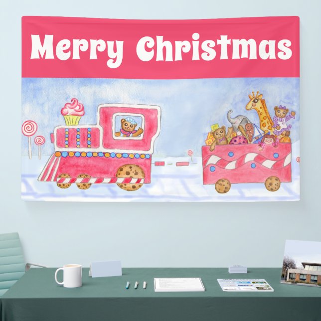 Banderoles Christmas Train Party Banner Decoration  (Salon professionnel)