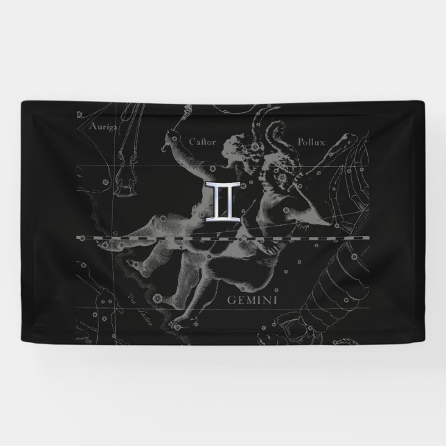 Banderoles Chrome comme Gemini Zodiac Connexion Hevelius (Horizontal)