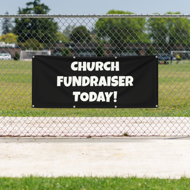 Banderoles Church Fundraiser Today Banner (En situation)
