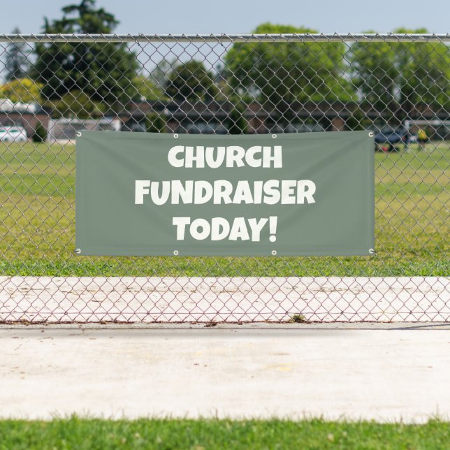 Banderoles Church Fundraiser Today Banner (En situation)