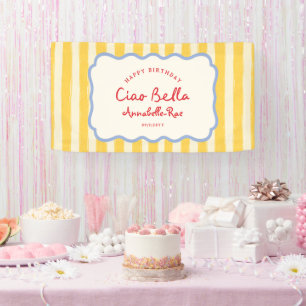 Banderoles Ciao Baby Baby Shower Personnalisé Italien
