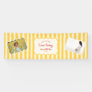 Banderoles Ciao Baby Baby Shower Personnalisé Italien