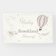 Cigogne Fantaisiste et Baby Shower Montgolfière
