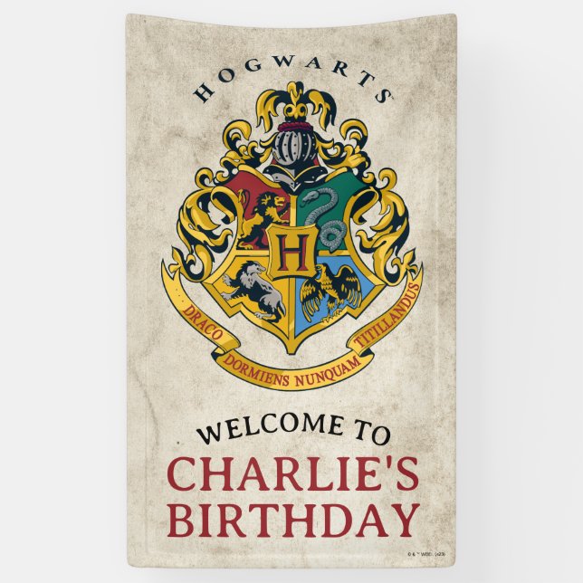 Banderoles Cimier de Poudlard Harry Potter Bienvenue à l'anni (Vertical)