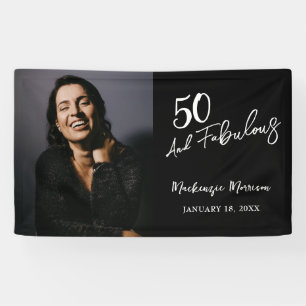 Banderoles Cinquante ans et Fabuleux Photo 50e Anniversaire