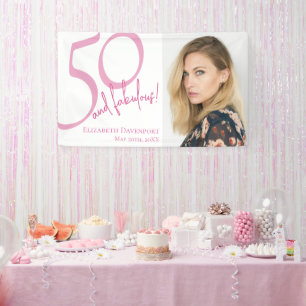 Banderoles Cinquante ans et Fantastique Photo Anniversaire 50