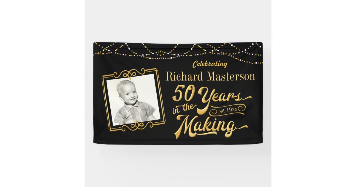 Banderoles Cinquantieme Anniversaire 50 Ans Dans Le Noir Et Zazzle Ca Banderoles Cinquantieme Anniversaire 50 Ans Dans Le Noir Et Zazzle Ca